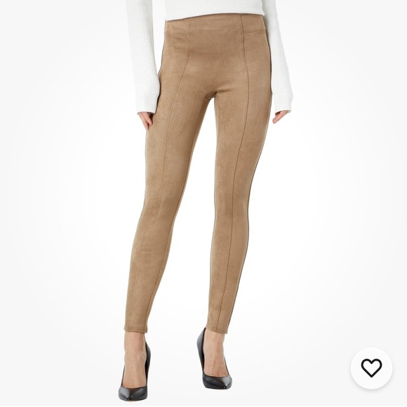 Spanx Faux Suede Leggings XS/Petite in Camel NWT - Picture 6 of 7